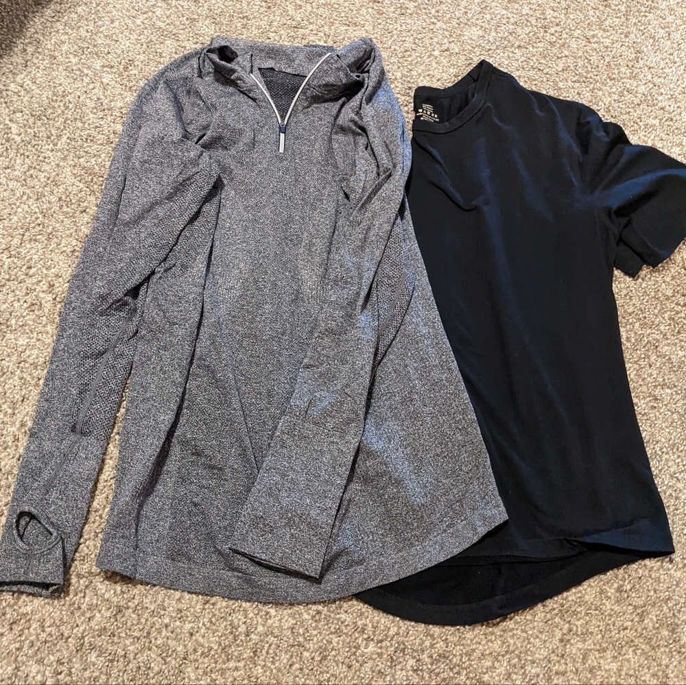 Ladies' Zyia Active 1/4 zip pullover and black tee